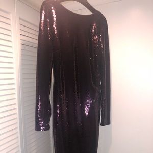 Tom Ford sequenced wine color dress